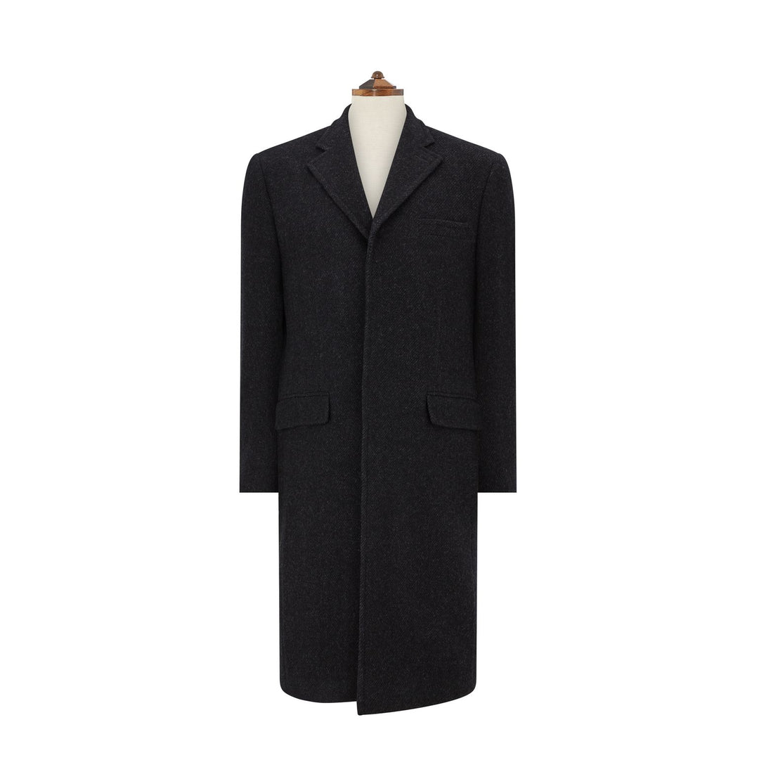 Warrington Charcoal Twill Wool and Cashmere Coat