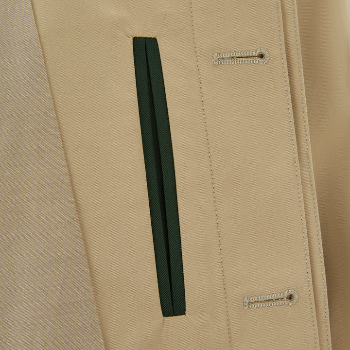 Raiden Beige Cotton Gabardine Raincoat