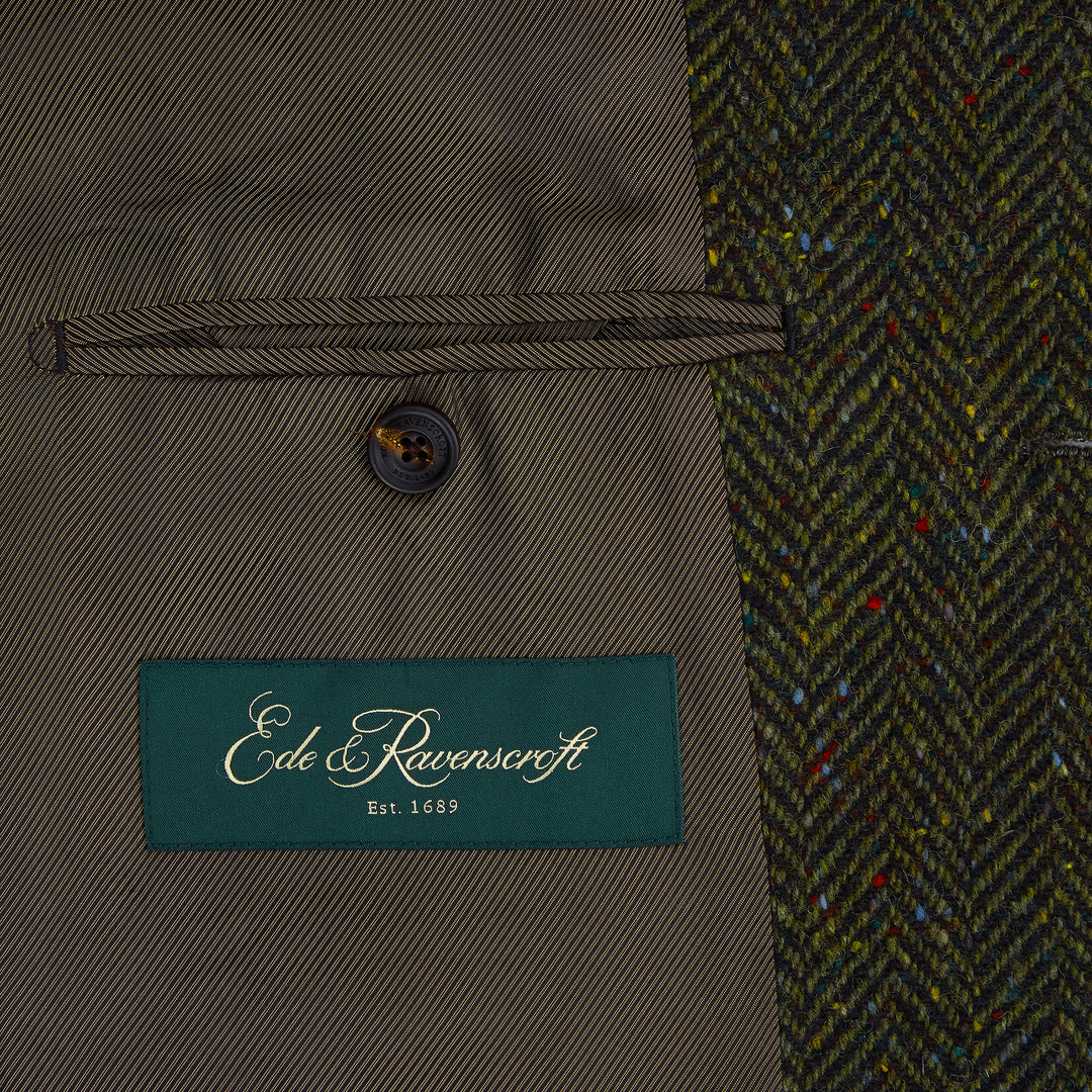 Harrogate Green Herringbone Coat