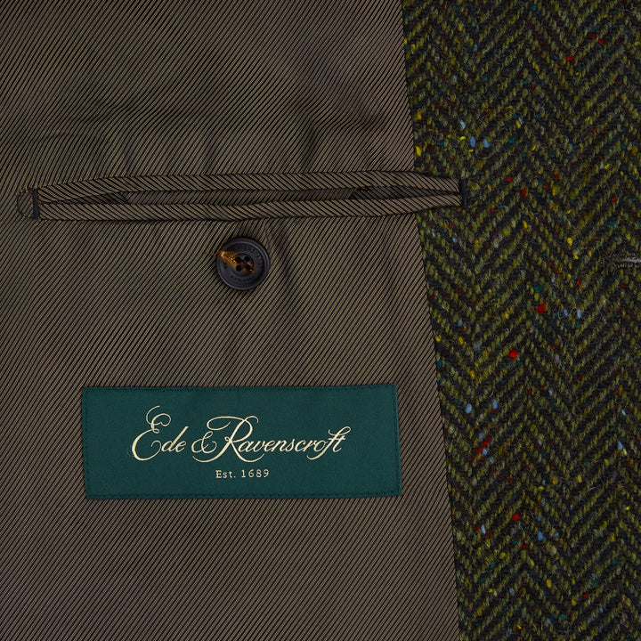 Harrogate Green Herringbone Coat