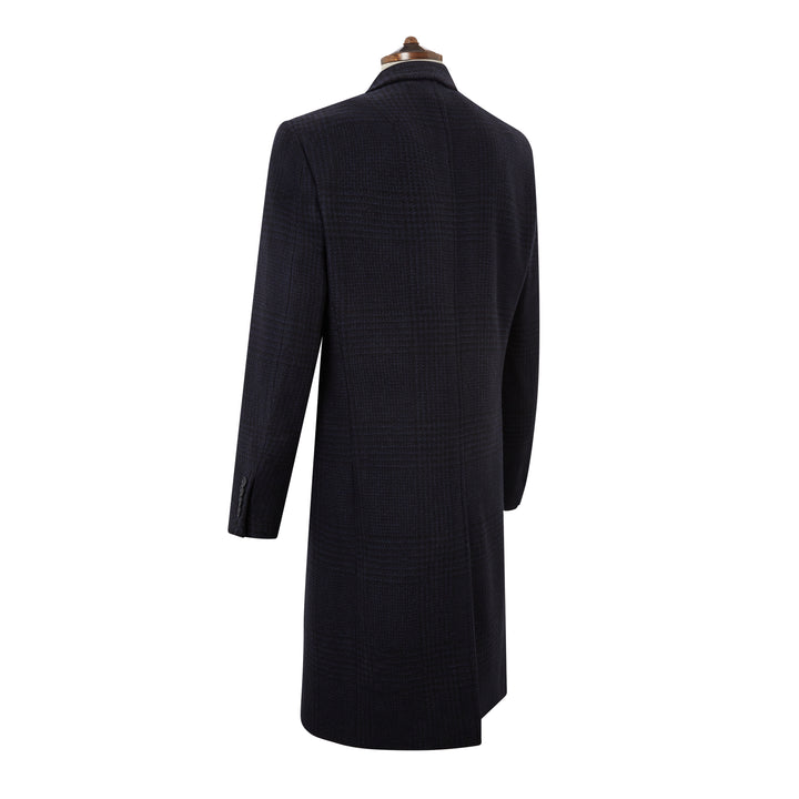 Warrington Navy Houndstooth Check Coat