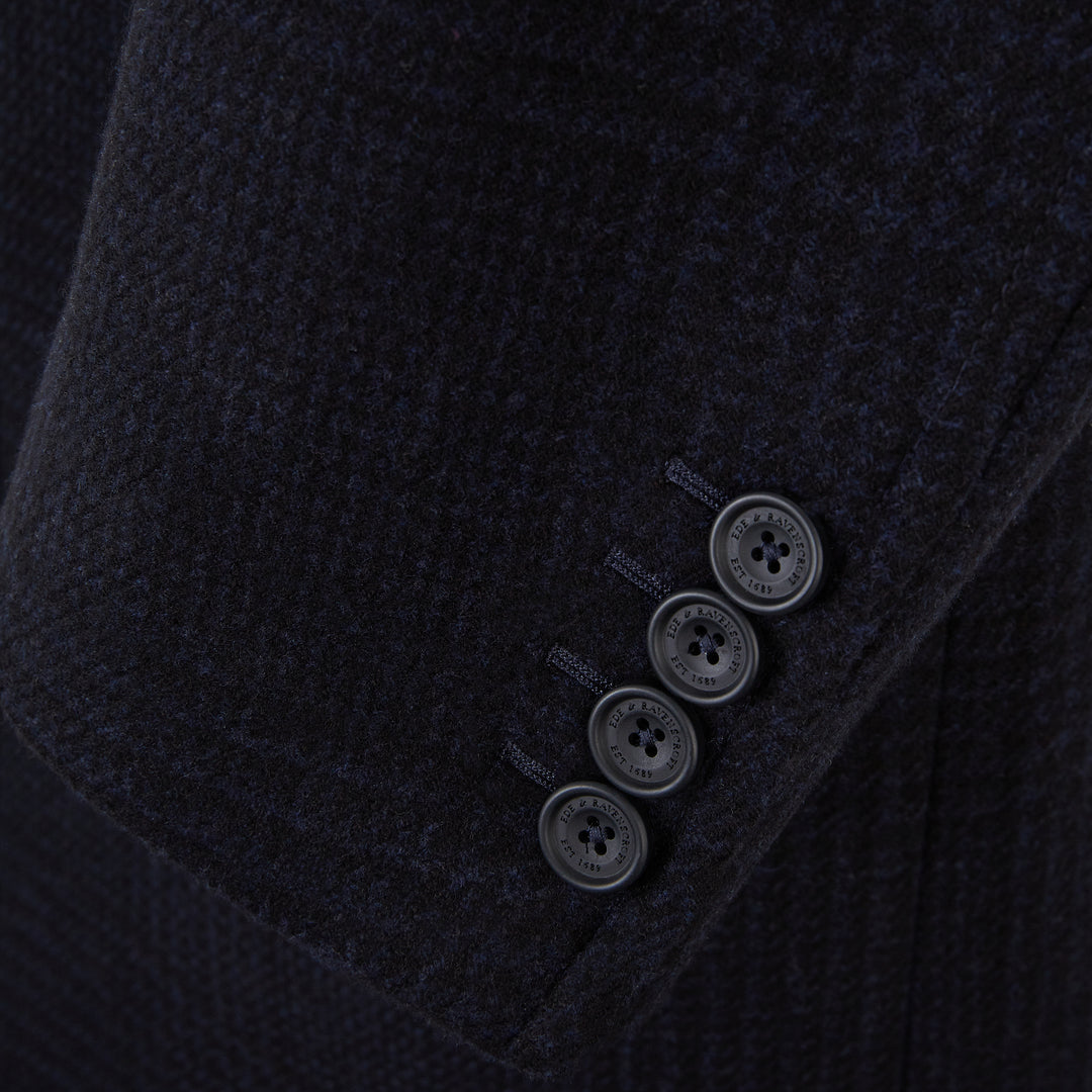 Warrington Navy Houndstooth Check Coat