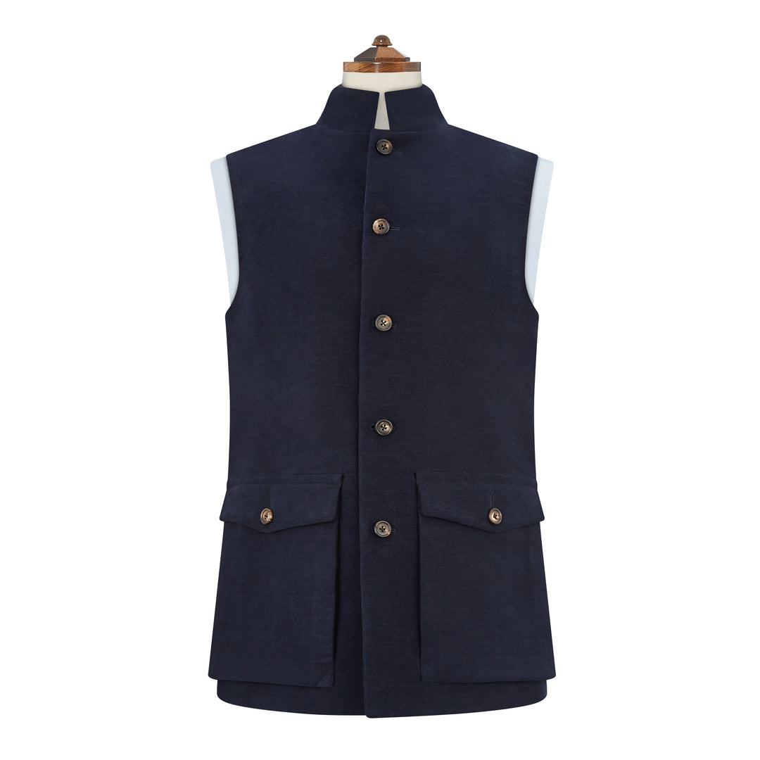 Arthur Navy Moleskin Gilet