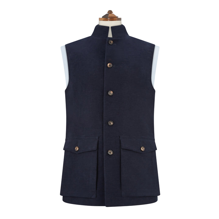 Arthur Navy Moleskin Gilet