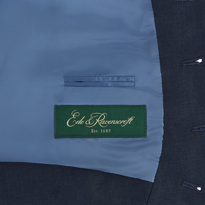Hyde Navy Linen Waistcoat