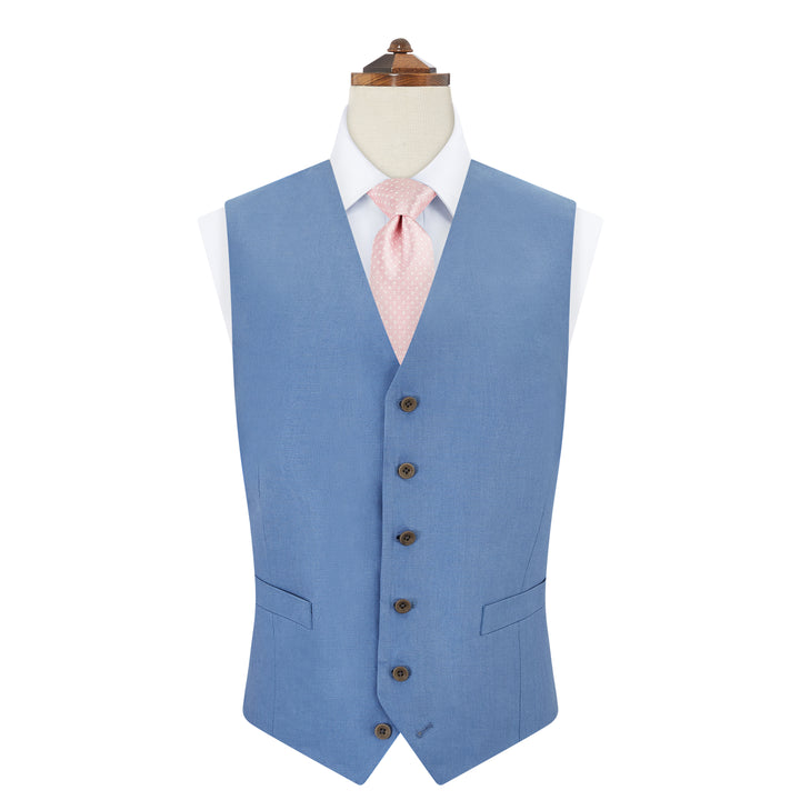 Hyde Pale Blue Linen Waistcoat