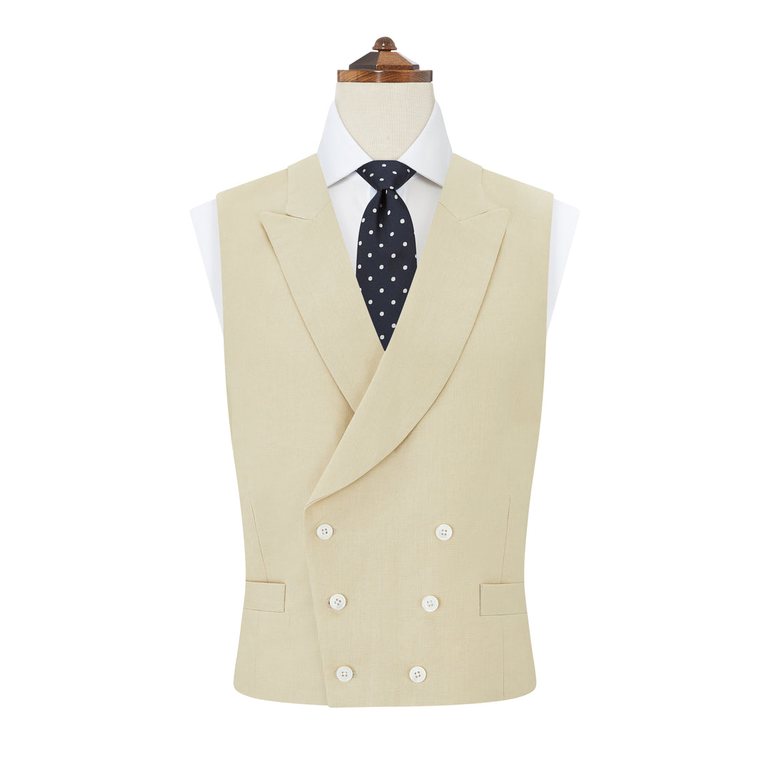 Hayward Beige Linen Waistcoat