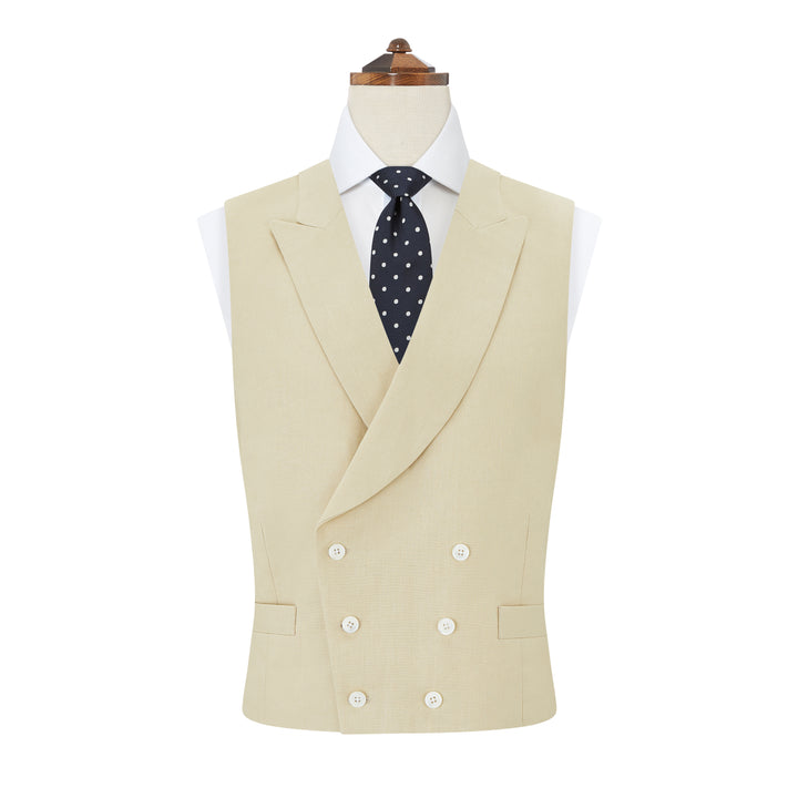 Hayward Beige Linen Waistcoat