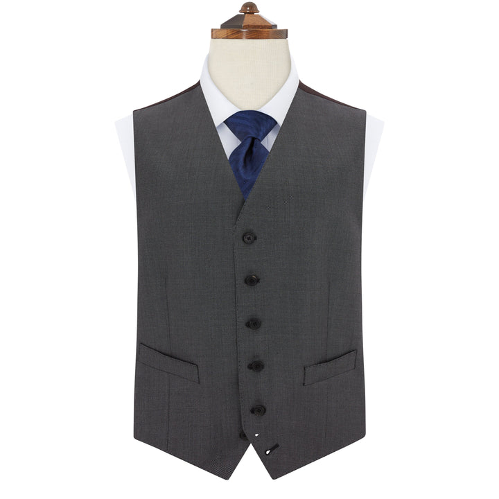Hyde Charcoal Birdseye 150s Waistcoat