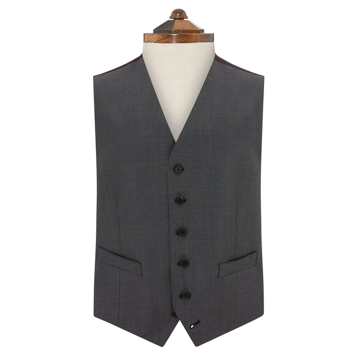 Hyde Charcoal Birdseye 150s Waistcoat