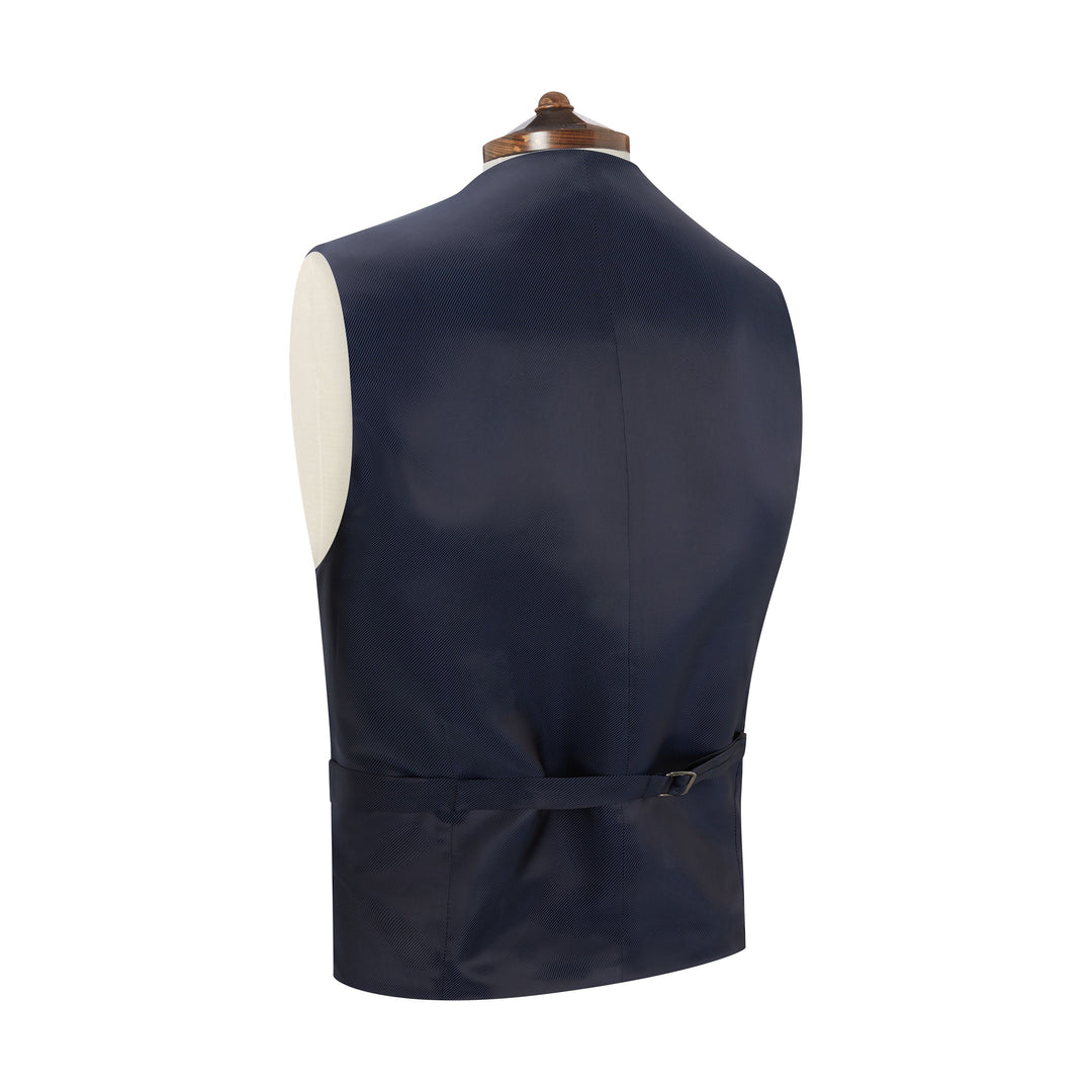 Hyde Navy Herringbone Waistcoat - Main Image