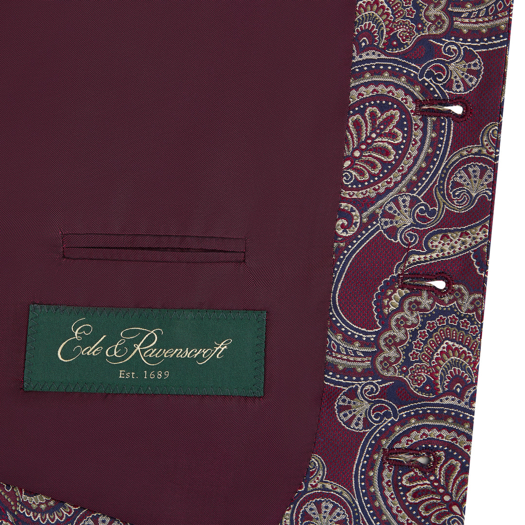 Hyde Burgundy Paisley Silk Waistcoat