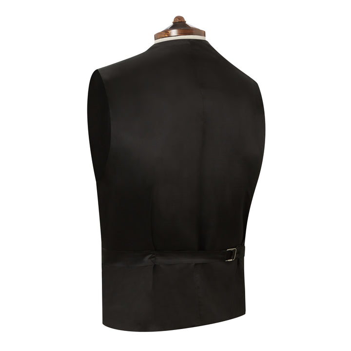 Hayward Burgundy Black Check Evening Waistcoat