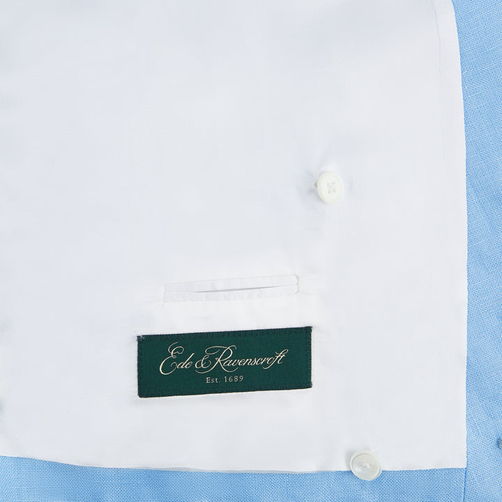 Hayward Blue Linen Waistcoat