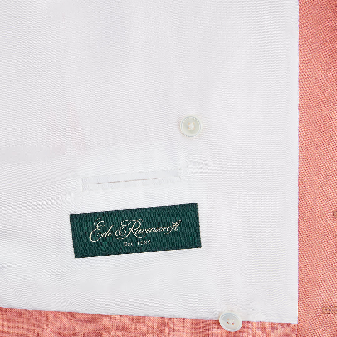 Hayward Coral Linen Waistcoat