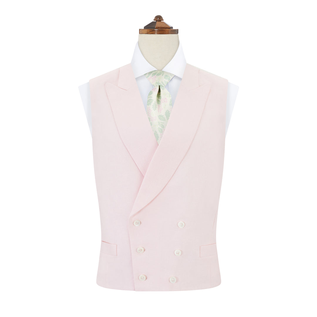 Hayward Pale Pink Linen Waistcoat
