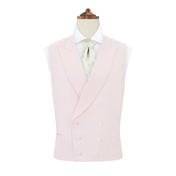 Hayward Pale Pink Linen Waistcoat