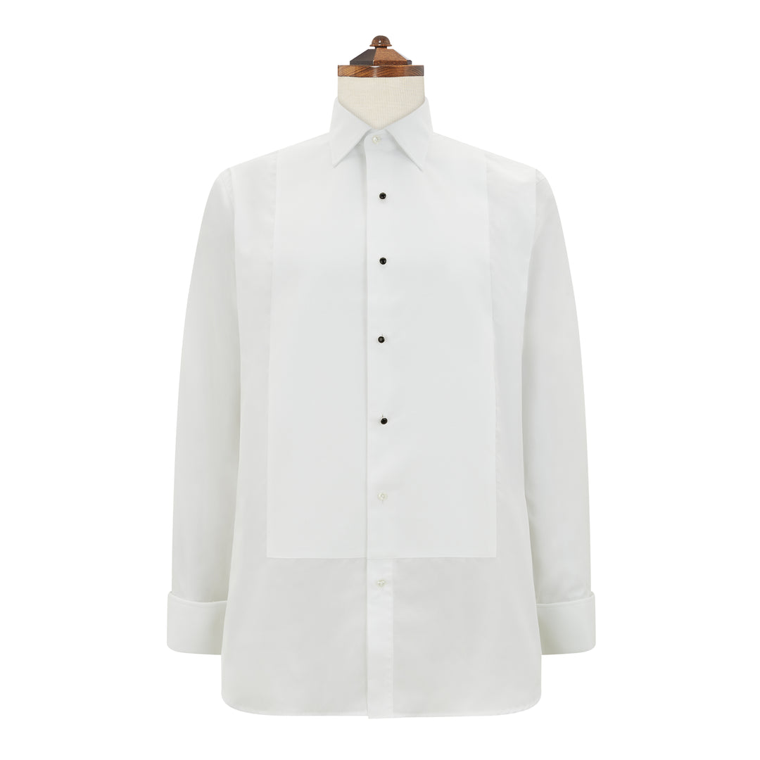 Ede & Ravenscroft | Dalton traditional collar Marcella dress shirt | White Ede & Ravenscroft | Dalton traditional collar Marcella dress shirt | White
