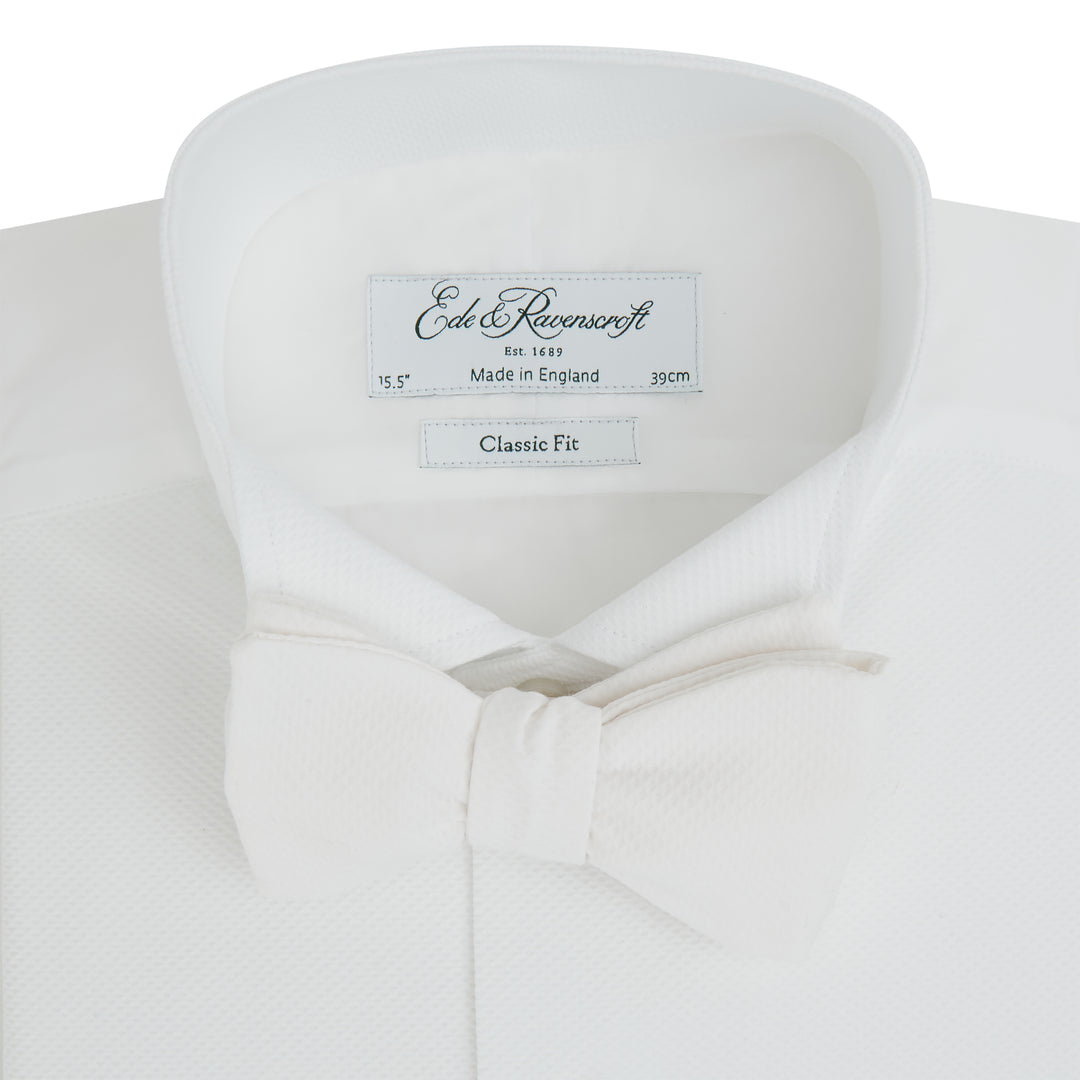 Dryden White Marcella wing collar shirt