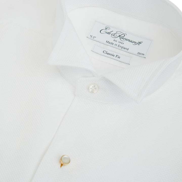 Dryden White Marcella wing collar shirt