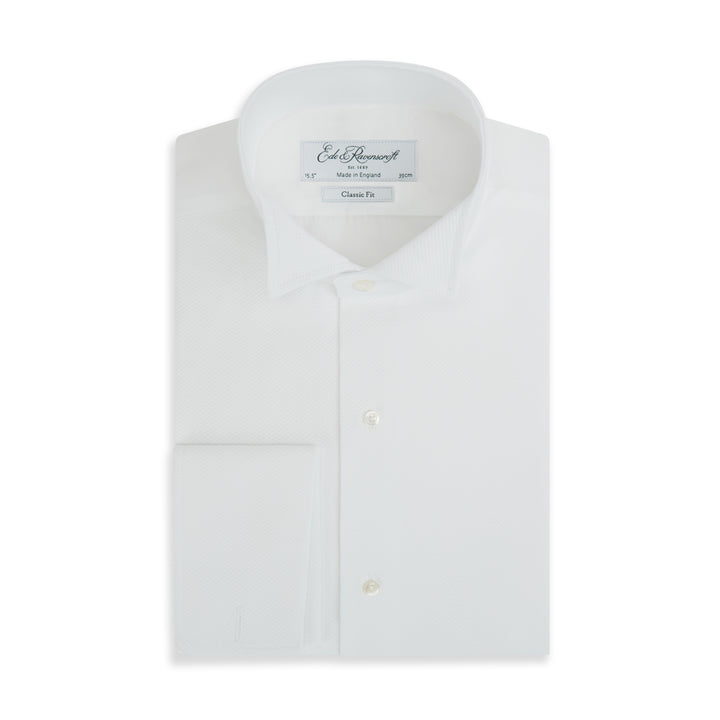 Dryden White Marcella wing collar shirt