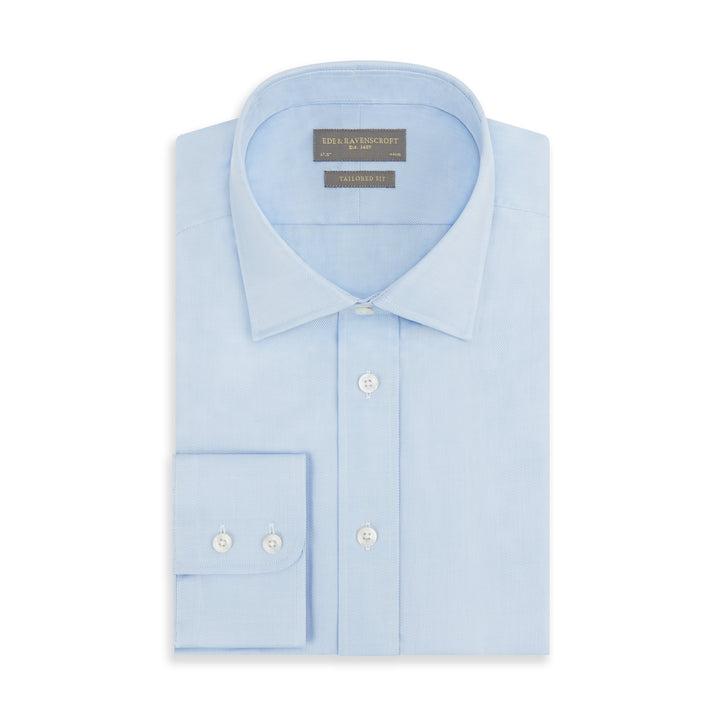 Alex Light Blue Houndstooth Shirt