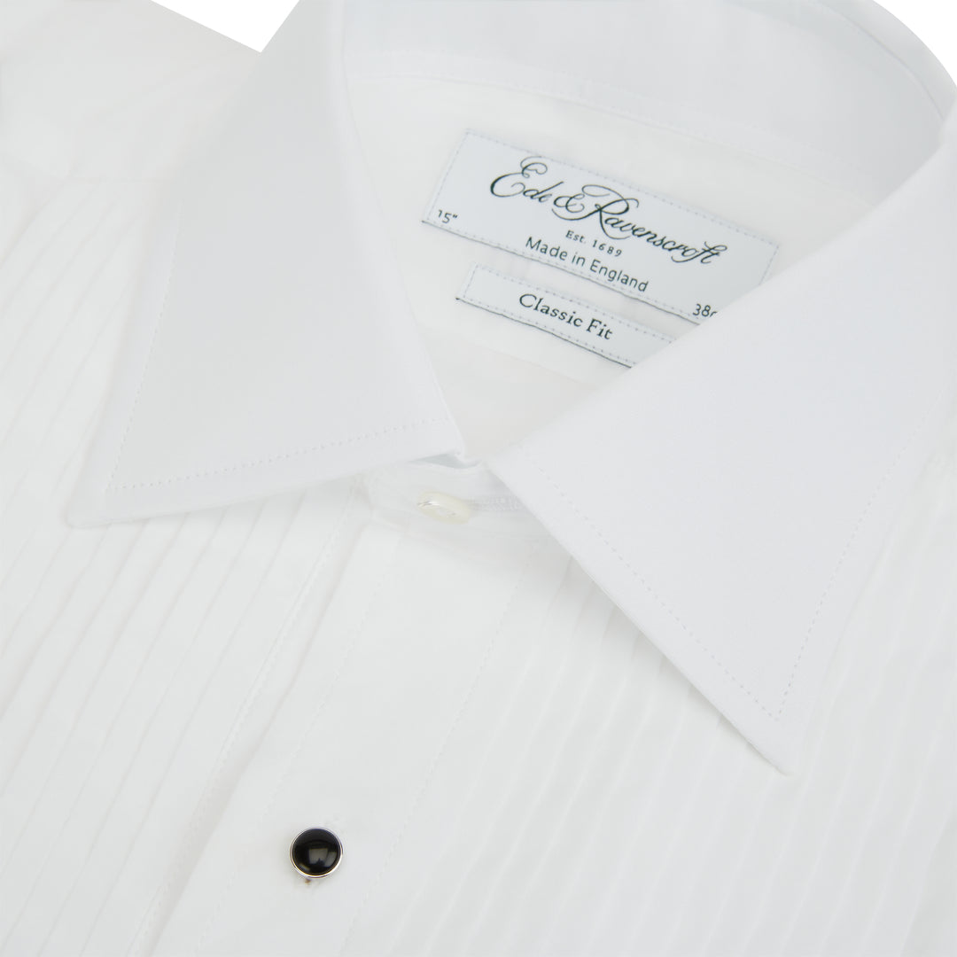 Dempsey White Pleated Dress Shirt