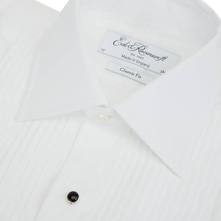 Dempsey White Pleated Dress Shirt