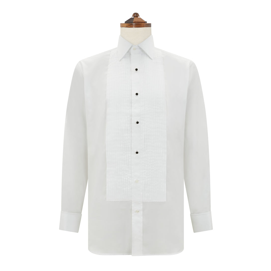 Dempsey White Pleated Dress Shirt