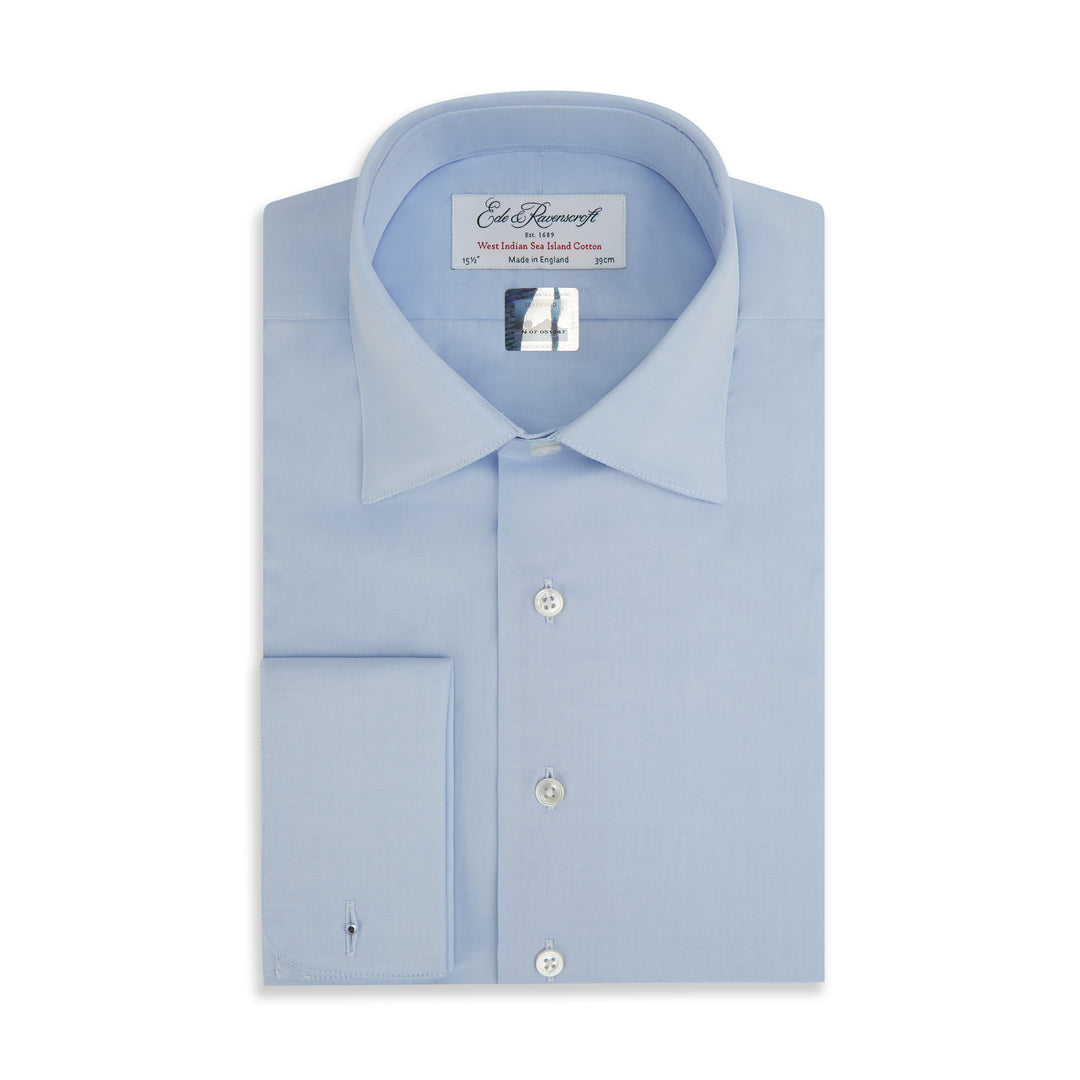 Sylvan Pale Blue Sea Island Cotton Shirt