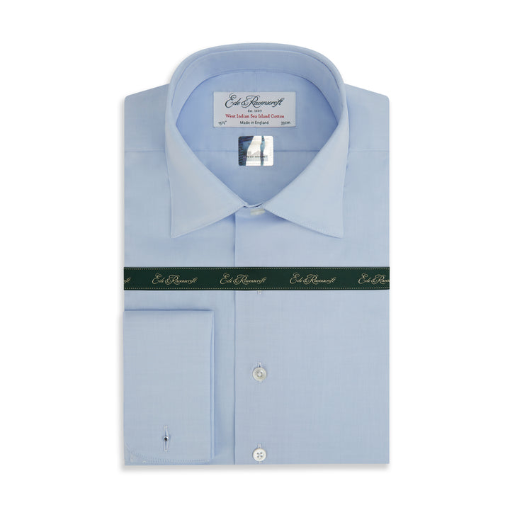 Sylvan Pale Blue Sea Island Cotton Shirt