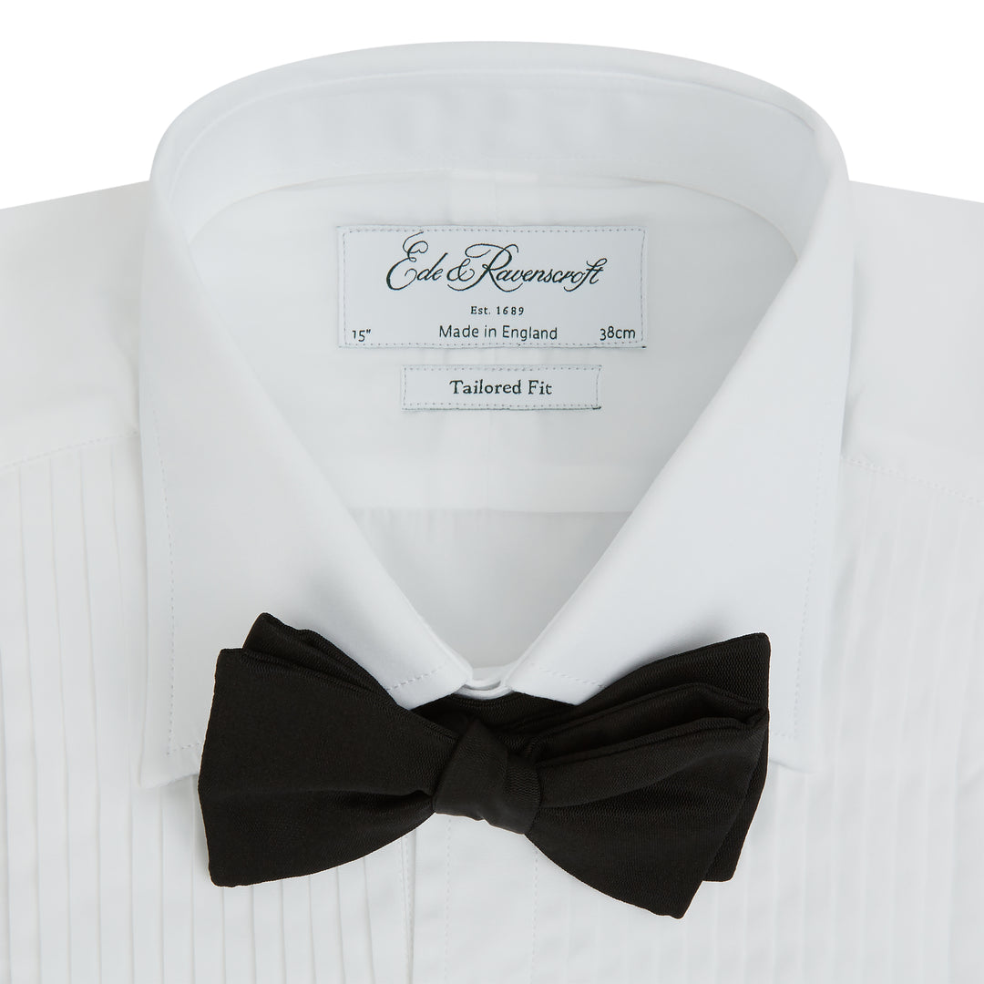 Dewitt White Pleated Dress Shirt