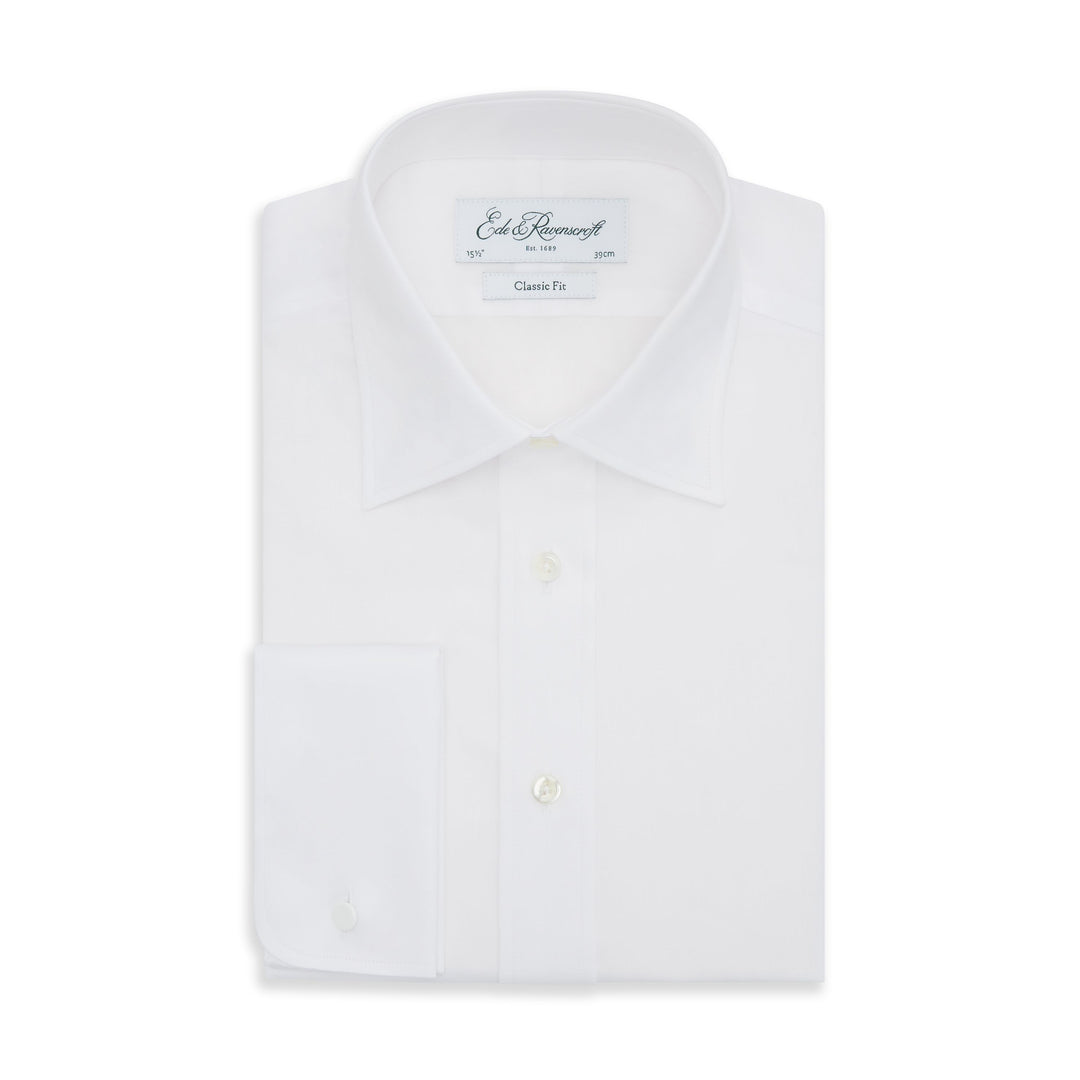 Ainsley White Herringbone Shirt