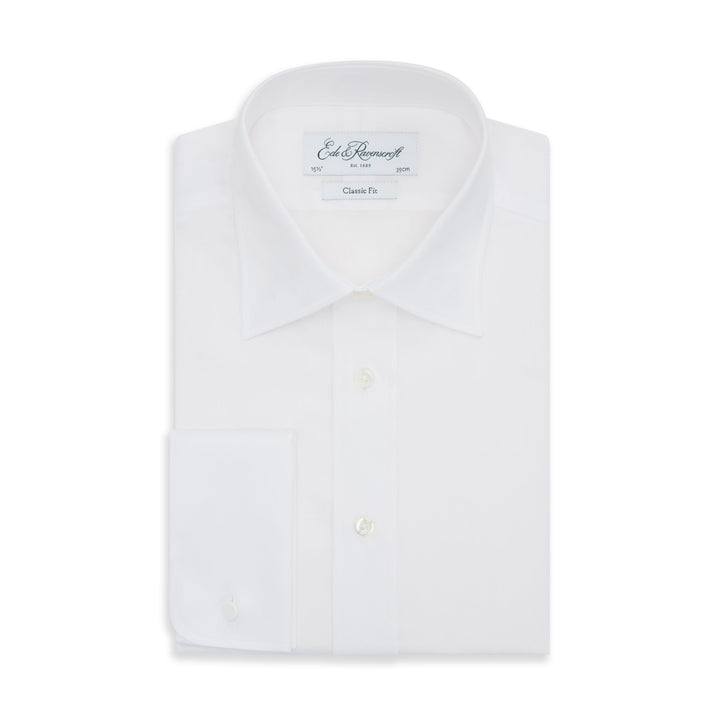 Ainsley White Herringbone Shirt