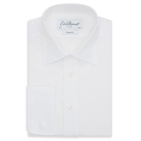 Ainsley White Herringbone Shirt