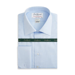 Sylvan Blue Herringbone Sea Island Cotton Shirt