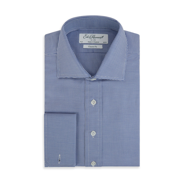 Ambrose Blue and White Houndstooth Shirt