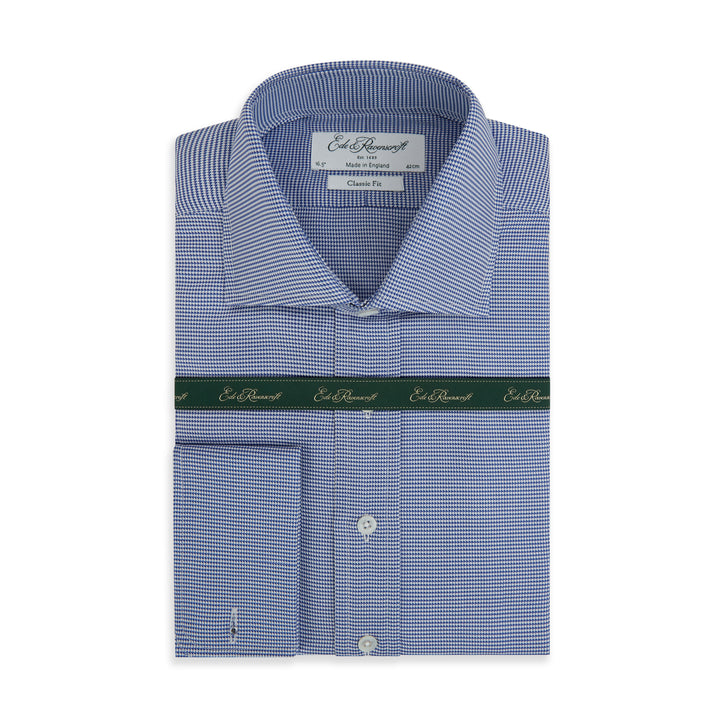 Ambrose Blue and White Houndstooth Shirt