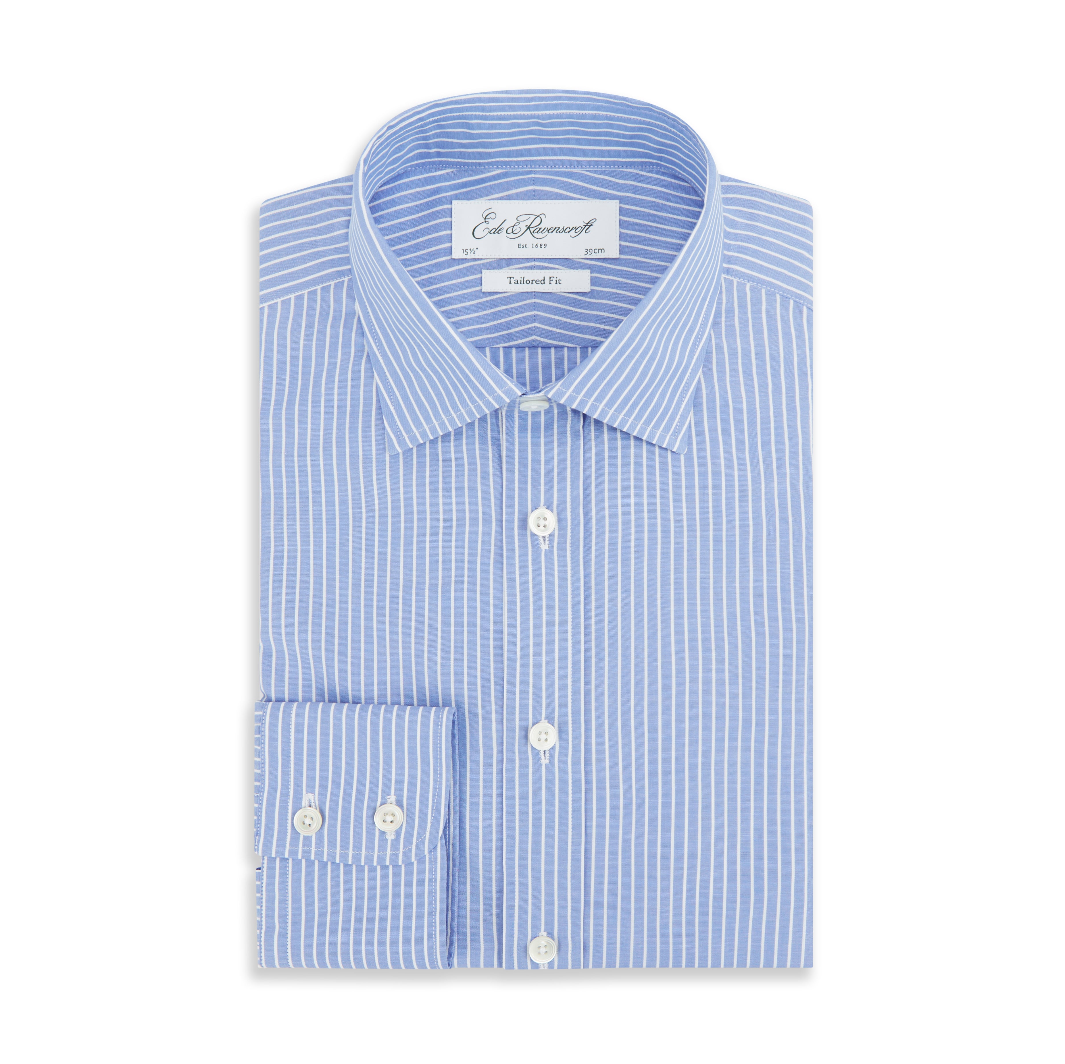 Ede & Ravenscroft | Alex Blue White Stripe Shirt