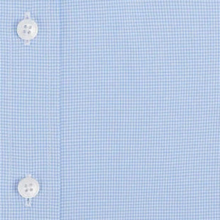 Alex Blue White Micro Gingham Check Shirt