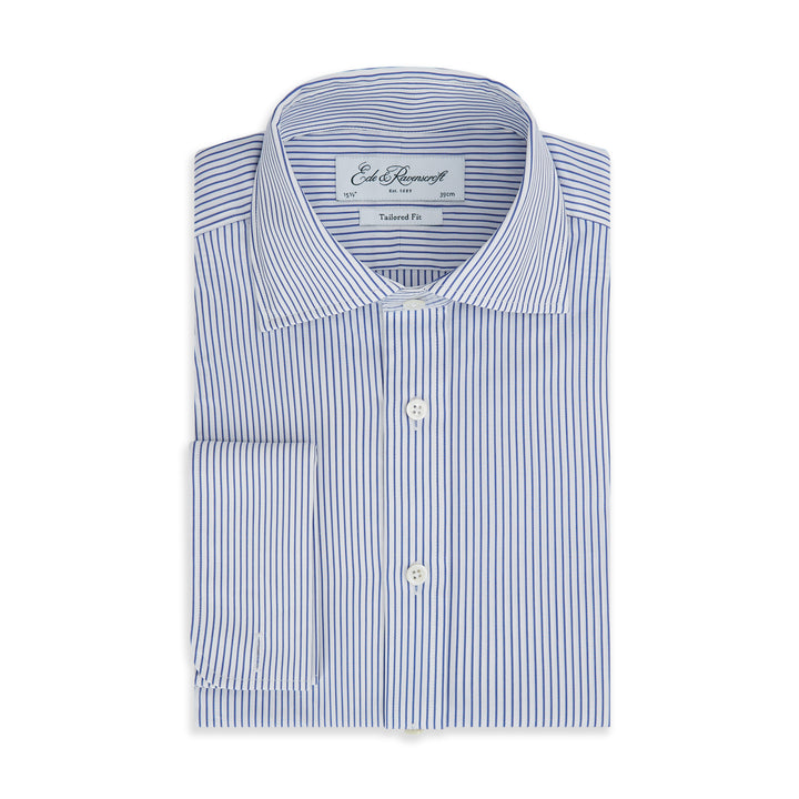 Abbott Blue White Fine Stripe Shirt