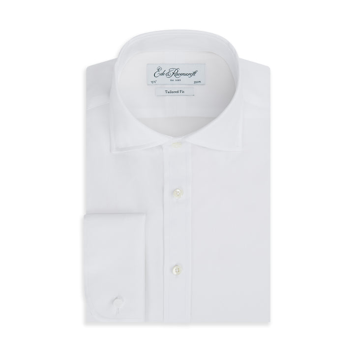 Abbott White Herringbone Shirt