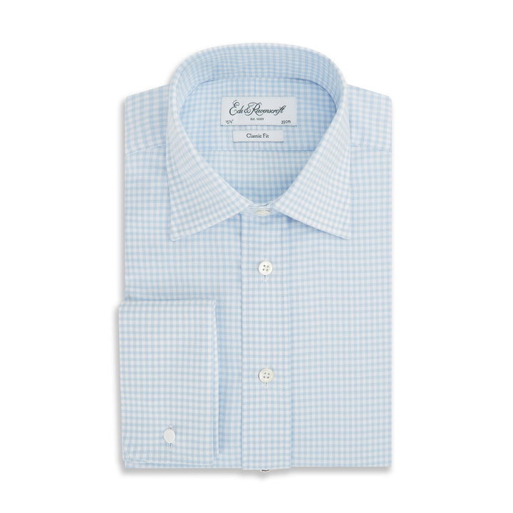 Ainsley Blue White Gingham Check Shirt