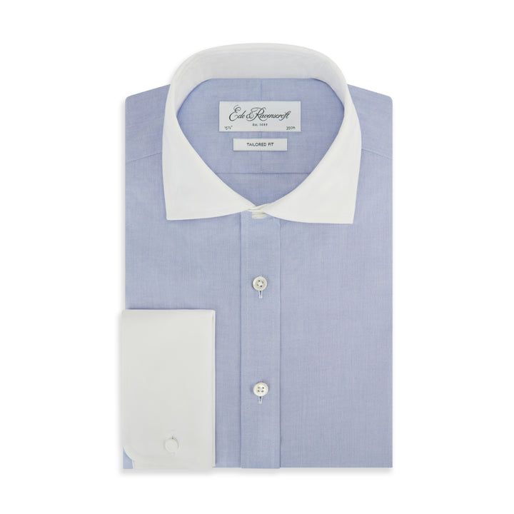 Abbott Blue White Pinpoint Oxford Shirt