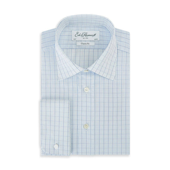 Ainsley White Blue Check Shirt