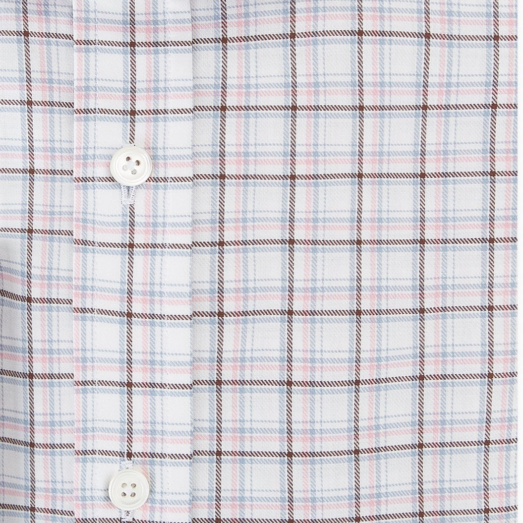 Abbott Blue Rust Brushed Check Shirt