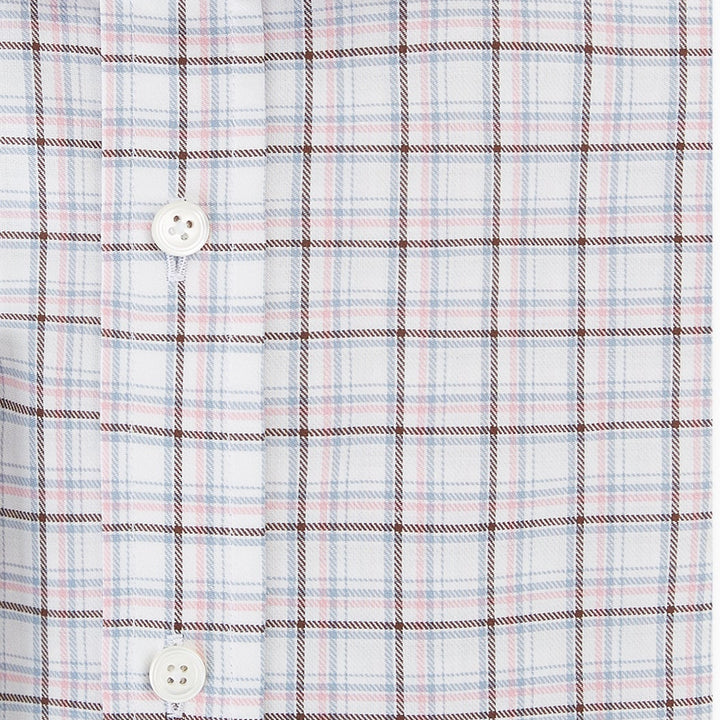 Abbott Blue Rust Brushed Check Shirt