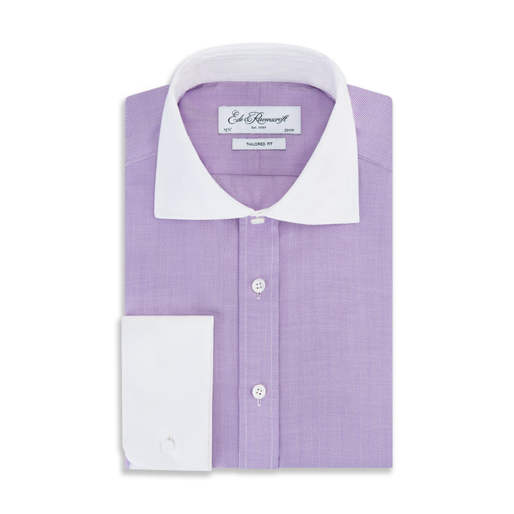 Abbott Lilac Herringbone Shirt