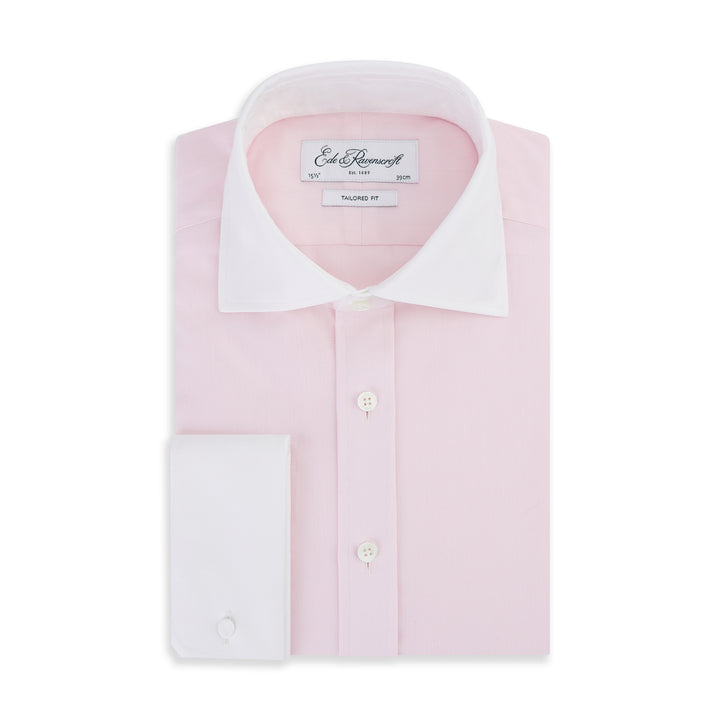 Abbott Pink Contrast Collar Heavy Twill Shirt