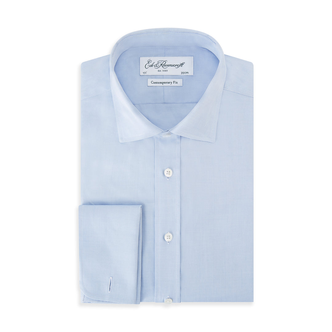 Albert Pale Blue Twill Shirt